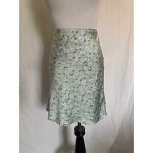Baby Blue Floral Mini Skirt Juniors Size L